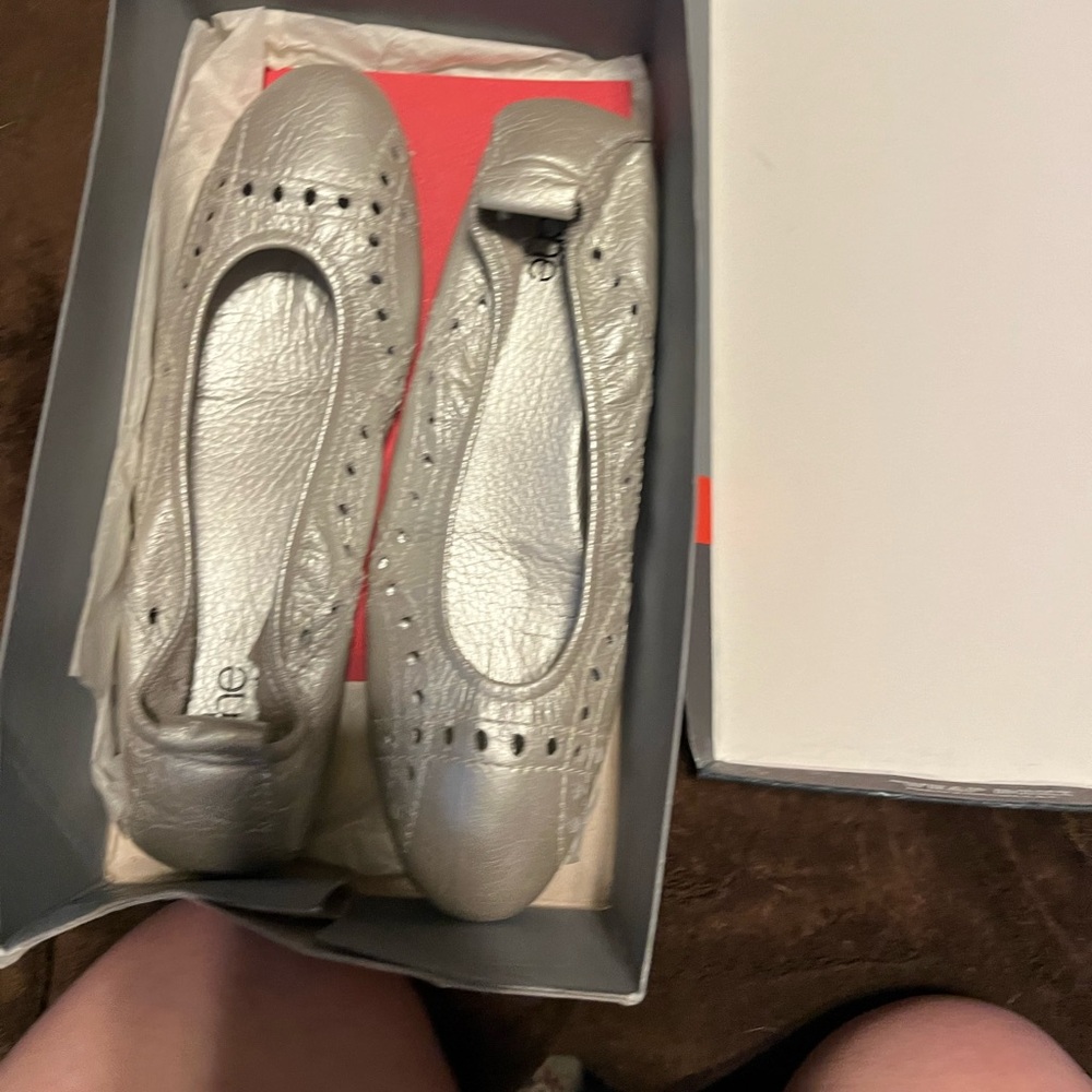 Arche Leslie silver ballet flats size 39